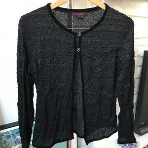 Vintage Sheer Black Vest - Simon Chang